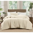 thumbnail image 1 of Brooklyn Loom Matte Cotton Velvet 2-Piece Twin XL Comforter Set in Off-White, Cotton , Adult, All Season, OEKO-TEX Certified, 1 of 7