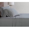 thumbnail image 1 of Brooklyn Loom Classic Cotton 200 Thread Count Solid Percale 100% Cotton Deep Pocket Grey 4-Piece King, All Season, Adult Size, OEKO-TEX Certified, 1 of 7