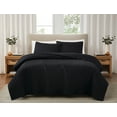 thumbnail image 1 of Brooklyn Loom Classic Solid 100% Cotton 200 Thread Count Percale Black 2-Piece Twin Quilt Set, Solid Casual themed, Adult Bedding, OEKO-TEX Certified, 1 of 10
