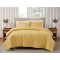thumbnail image 1 of Brooklyn Loom Classic Solid 100% Cotton 200 Thread Count Percale Mustard Yellow 2-Piece Twin Quilt Set, Solid Casual themed, Adult Bedding, OEKO-TEX Certified, 1 of 10