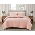 thumbnail image 1 of Brooklyn Loom Classic Solid 100% Cotton 200 Thread Count Percale Blush 2-Piece Twin Quilt Set, Solid Casual themed, Adult Bedding, OEKO-TEX Certified, 1 of 10