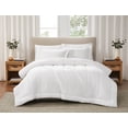 thumbnail image 1 of Brooklyn Loom Solid 100% Cotton Percale White 3-Piece King Comforter Set, Solid Casual themed, Adult Bedding, OEKO-TEX Certified, 1 of 9