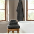 thumbnail image 1 of Brooklyn Loom Textured Zero Twist Grey 6 Piece Towel Set, Solid Color, Oeko-TEX Certified, 1 of 6