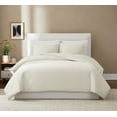 thumbnail image 1 of Brooklyn Loom Woven Texture 3-Piece Full/Queen Duvet Set in Cream, Cotton , Adult, All Season, OEKO-TEX Certified, 1 of 11