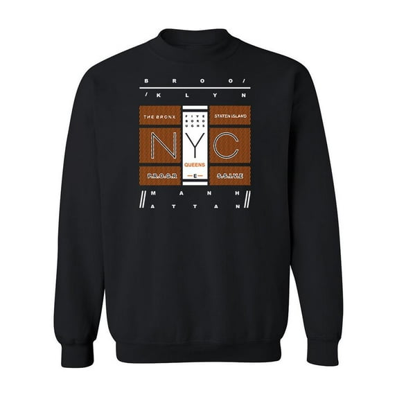 Brooklyn Manhattan Nyc Sweatshirt Men -Image by Shutterstock, Male Medium