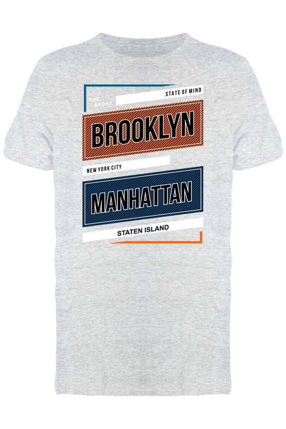 Brooklyn Manhattan Typography Tee Men's -Image by Shutterstock