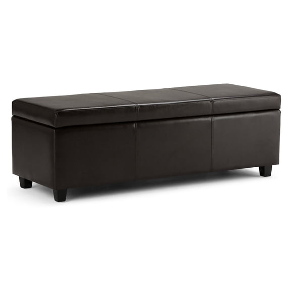 Brooklyn + Max Lincoln Rectangular Faux Leather Storage Ottoman Bench
