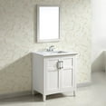thumbnail image 1 of Winston 30 inch Bath Vanity in Soft White with Bombay White Engineered Quartz Marble Top, 1 of 2