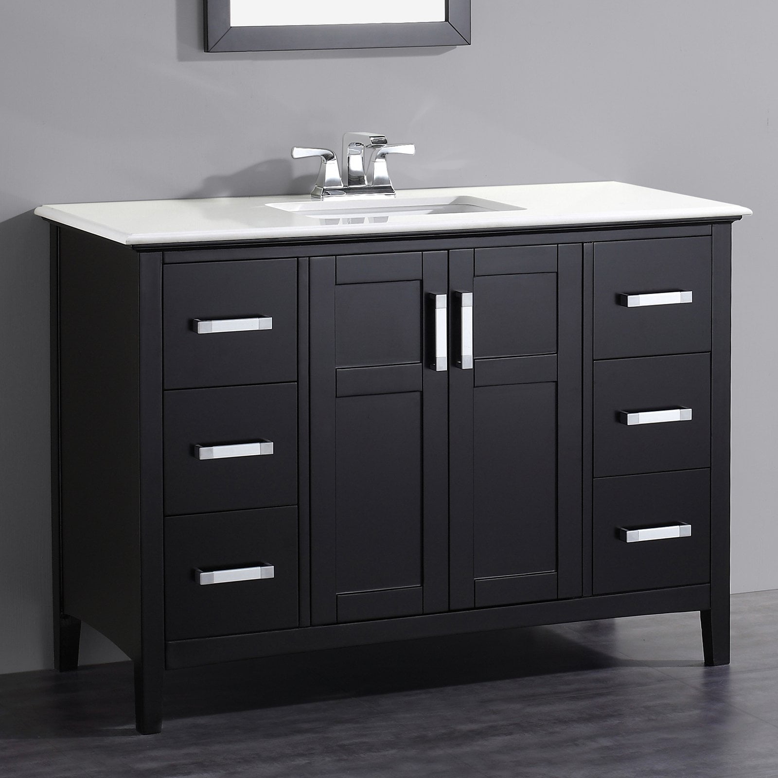 Brooklyn + Max Wilshire 48" Black Bath Vanity - Walmart.com