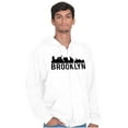 thumbnail image 1 of Brooklyn NYC Skyline New York City NY Unisex Fleece Graphic Zip Up Hoodie Brisco Brands 3X, 1 of 5