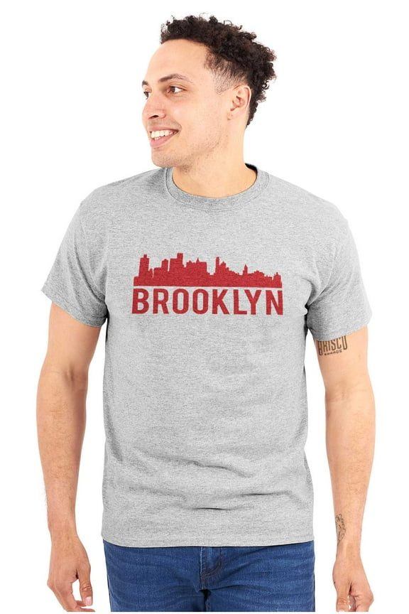 Brooklyn NYC Skyline New York City NY Plus Size Crewneck Graphic Tee Shirt Brisco Brands 2X
