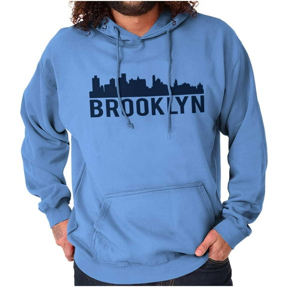 Brooklyn NYC Skyline New York City NY Unisex Plus Fleece Graphic Hoodie Brisco Brands 3X