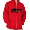 thumbnail image 1 of Brooklyn NYC Skyline New York City NY Zip Up Hoodie Men's Women's Brisco Brands S, 1 of 6