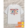 thumbnail image 1 of Greenink Brooklyn NYC Tee men 180G Cotton white Original Unisex Shirt Short Sleeve tshirts Vintage Unisex Shirt Graphic tshirts Fashion Unisex Shirt Graphic tshirts, 1 of 7