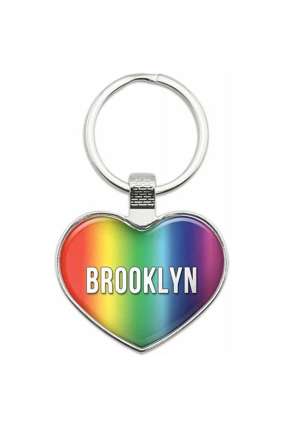 - Names Female Metal Heart Keychain Key Chain Ring, Rainbow