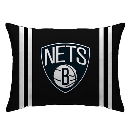 Brooklyn Nets 20'' x 26'' Standard Stripe Logo Bed Pillow