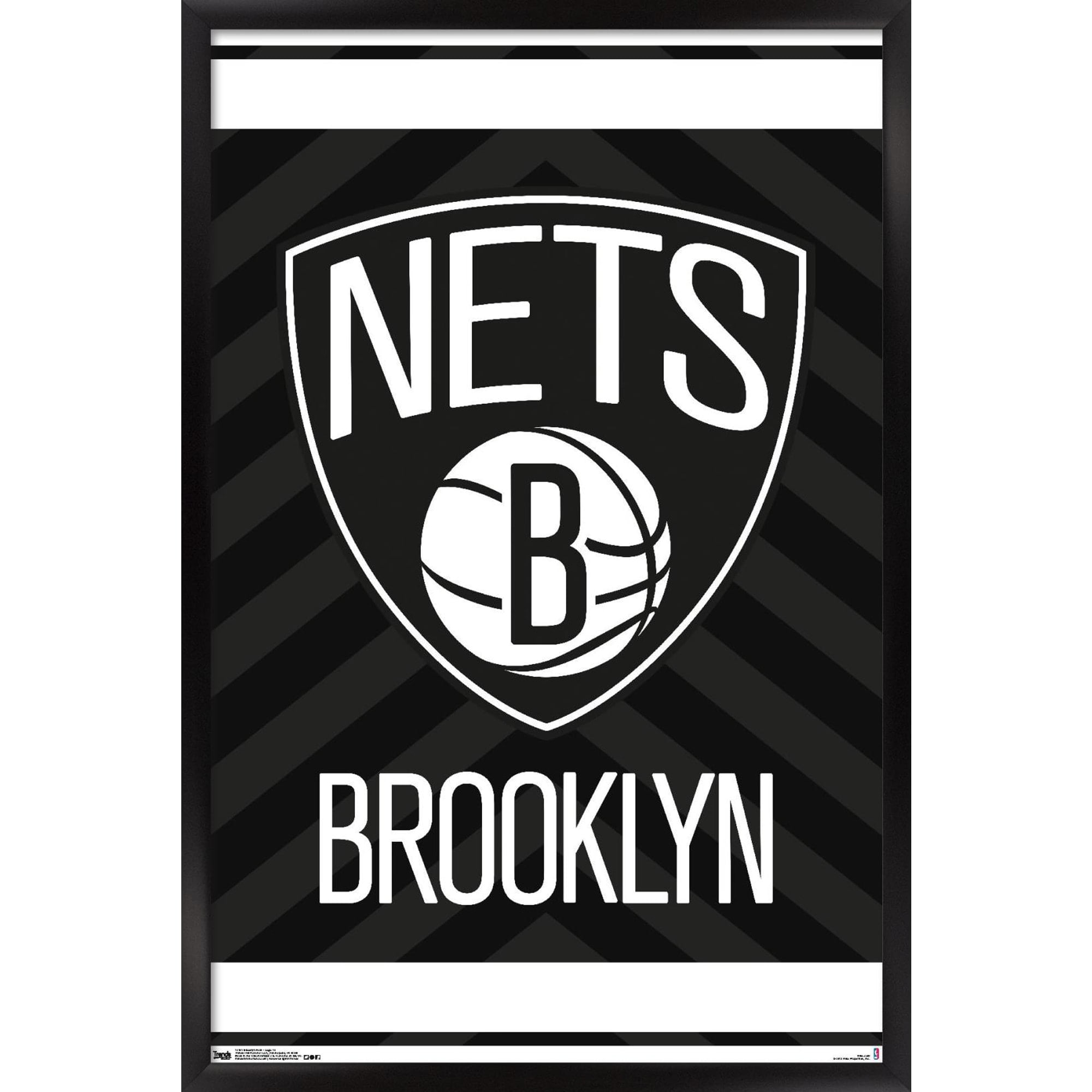 Brooklyn Nets 24'' x 35'' Logo Framed Poster