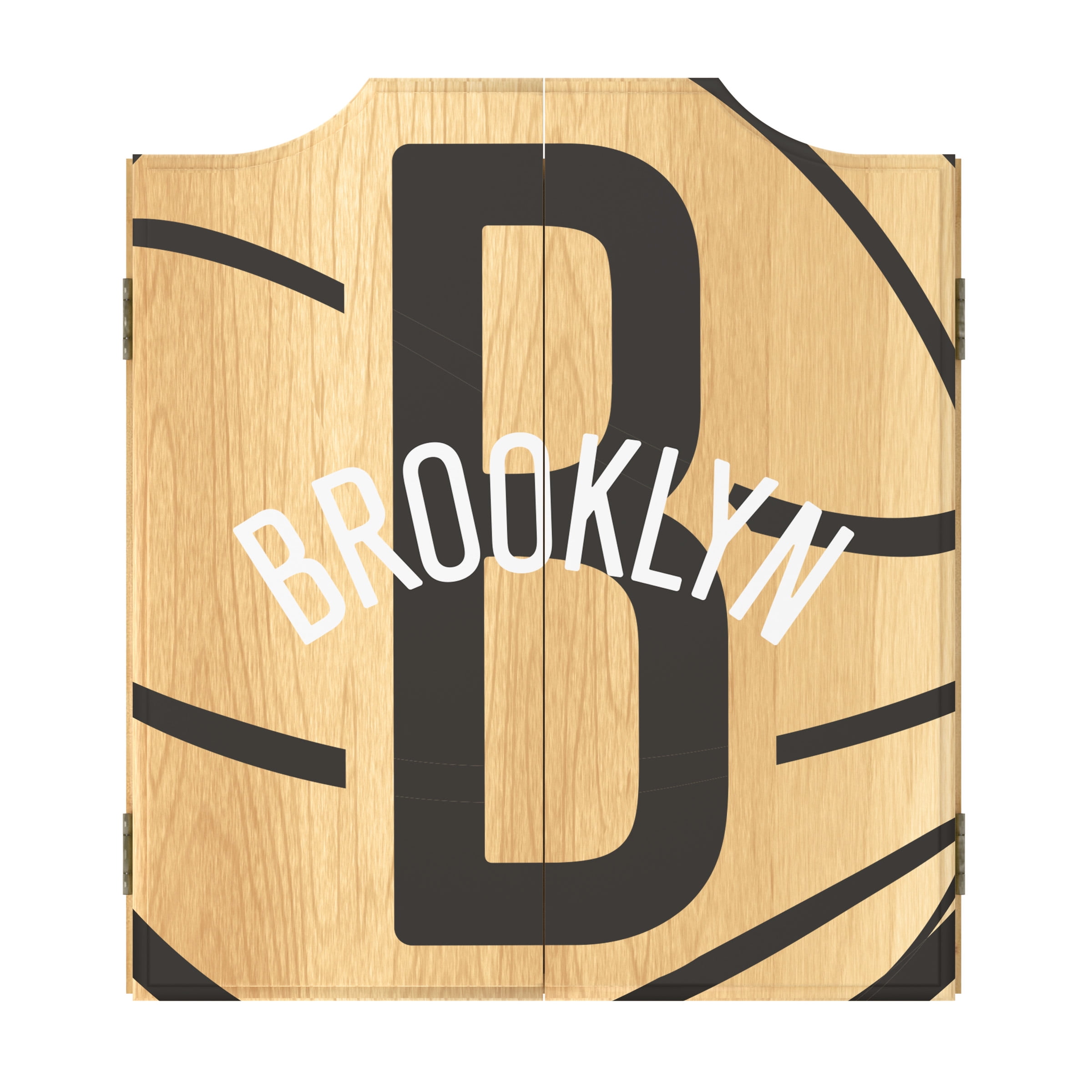 Brooklyn Nets Fade Dart Board Set with 6 Steel Tip Darts