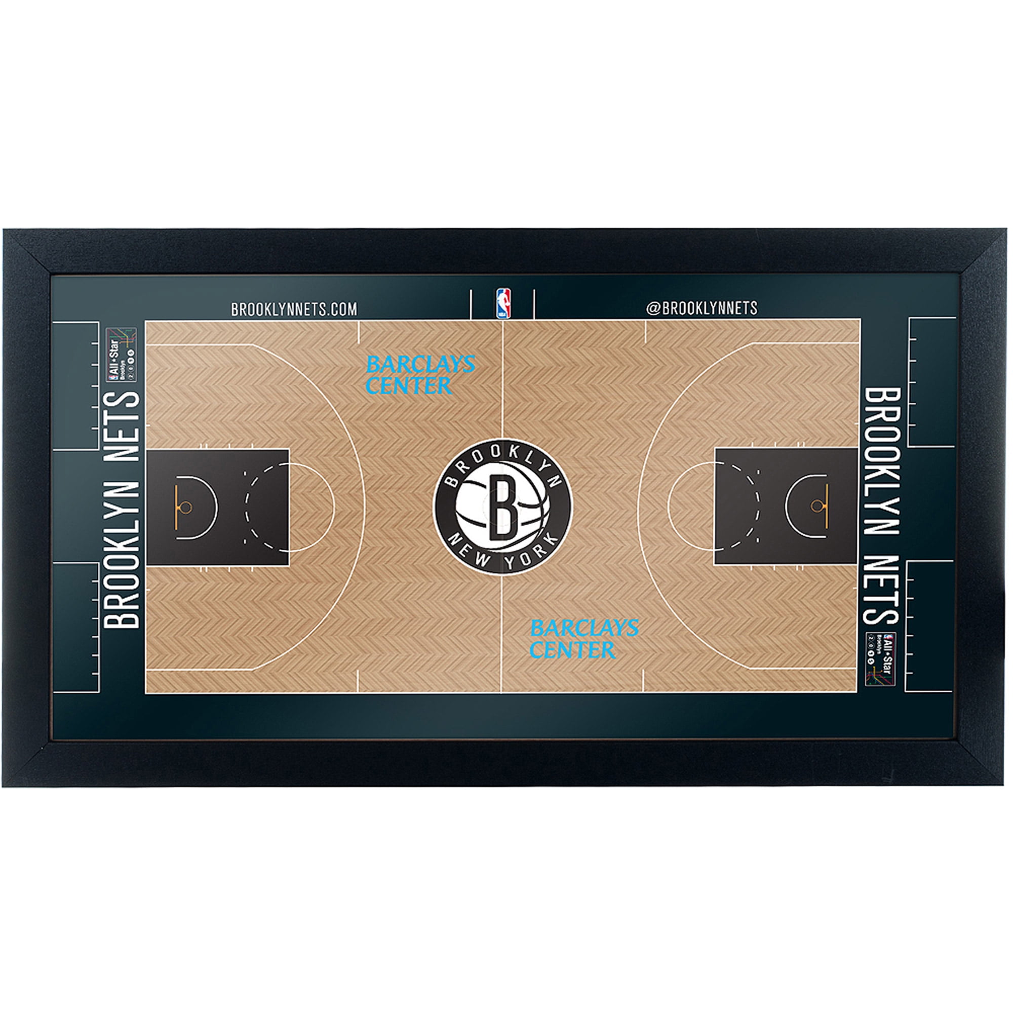 Brooklyn Nets Official NBA Court Framed Plaque 