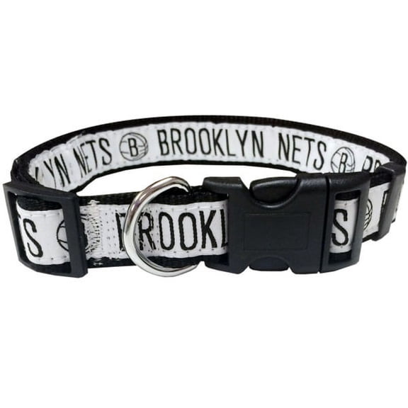 Brooklyn Nets Pet Collar by Pets First - Medium