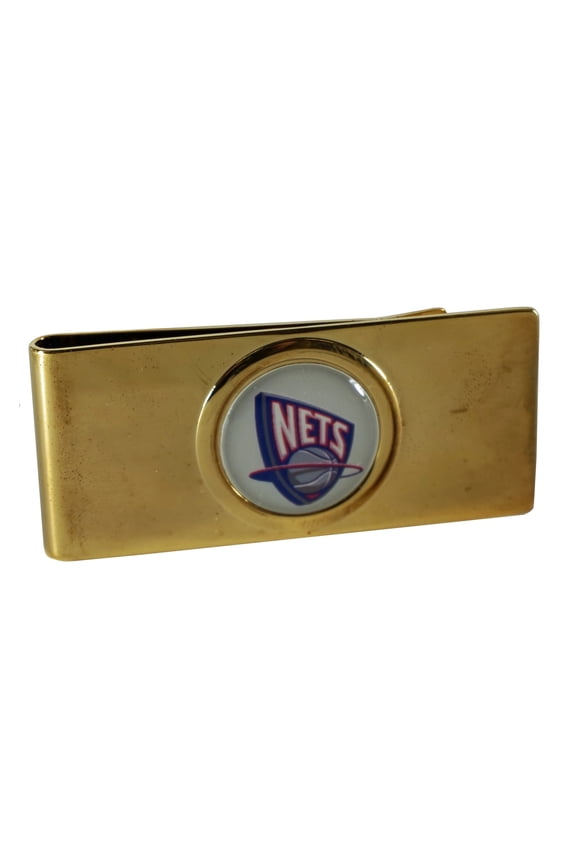 Brooklyn Basketball Net's Retro New Jersey Logo Gold Plated Solid Brass Money Clip