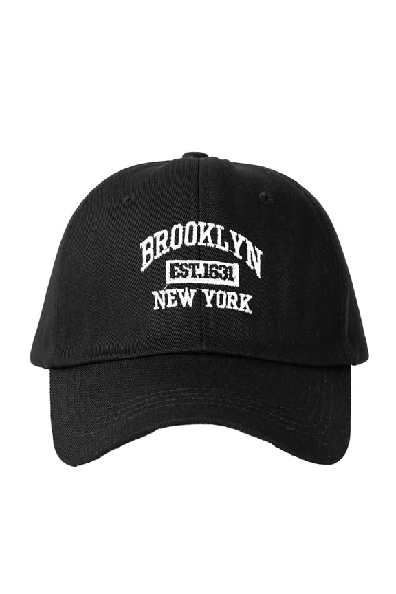 Brooklyn New York Borough Embroidered Baseball Cap Unisex Soft Top Sun Visor Outdoor Sport Trucker Hat
