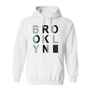 Brooklyn, New York City Design Hoodie Men -Image by Shutterstock, Male x-Large
