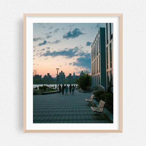 Brooklyn New York City Sunset Skyline Street Photography Fine Art Architecture Scenic Poster Unframed Paper Print