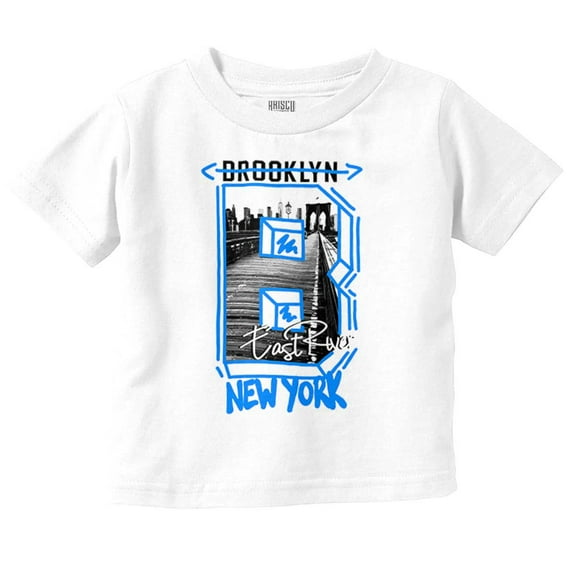 Brooklyn New York East River Graffiti Toddler Boy Girl T Shirt Infant Toddler Brisco Brands 5T