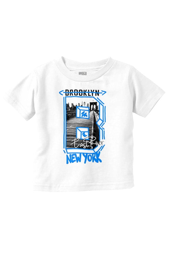 Brooklyn New York East River Graffiti Toddler Boy Girl T Shirt Infant Toddler Brisco Brands 5T