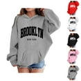 thumbnail image 1 of Brooklyn New York Hoodies for Girl Casual Long Sleeve Graphic Hooded Sweatshirt with Pockets Kids Pullover Tops, 1 of 1