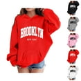 thumbnail image 1 of Brooklyn New York Hoodies for Kids Boys Girls Long Sleeve Casual Graphic Hooded Sweatshirt with Pockets Pullover Tops, 1 of 5