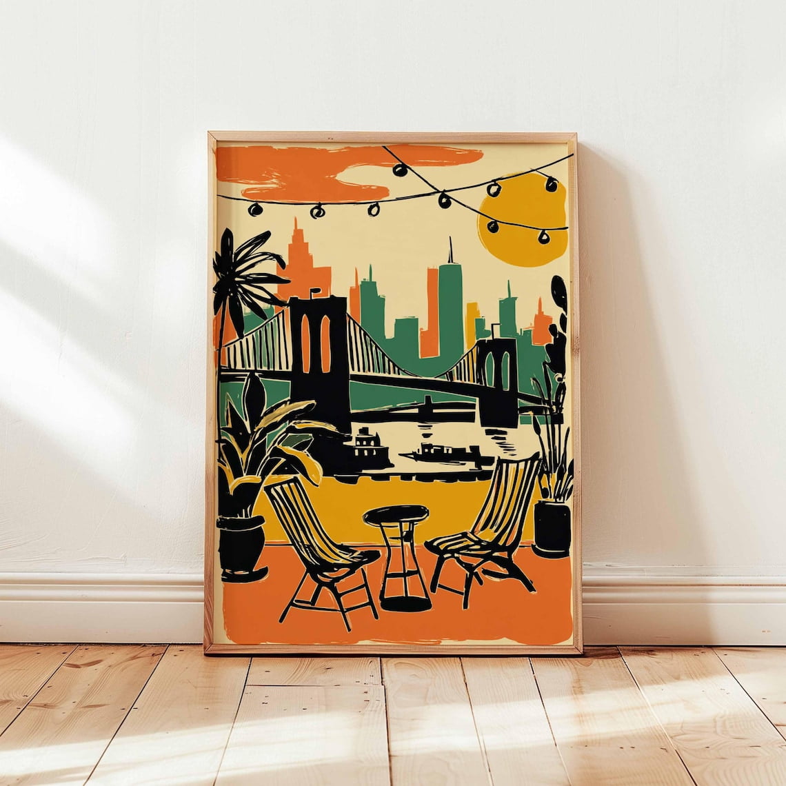 Brooklyn New York NYC Bridge Skyline Modern City Urban Art Print ...