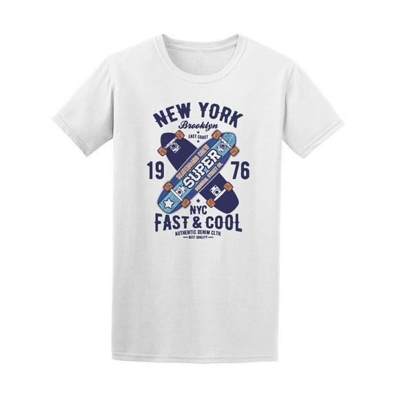 Brooklyn New York Skateboarding T-Shirt Men -Image by Shutterstock, Male Medium