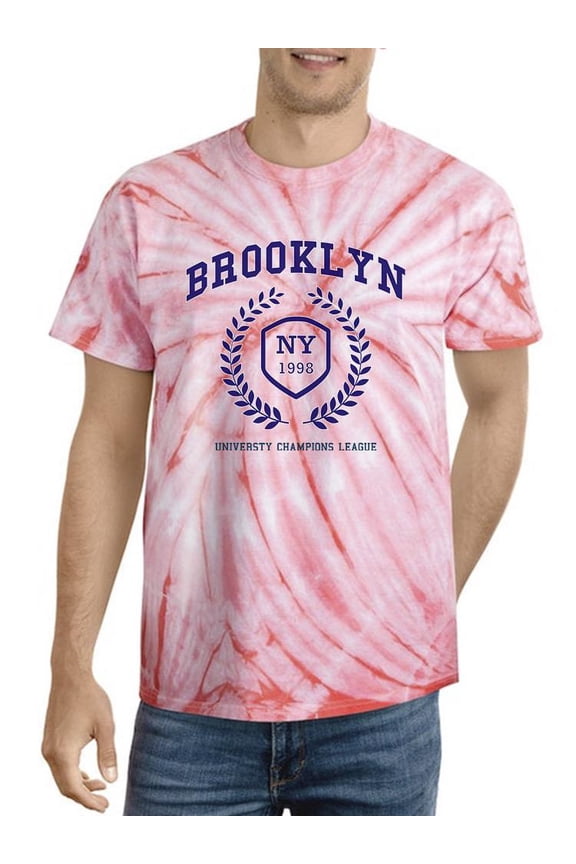 Brooklyn New York Slogan Tie Dye Crystal Men -Image by Shutterstock, Male x-Large