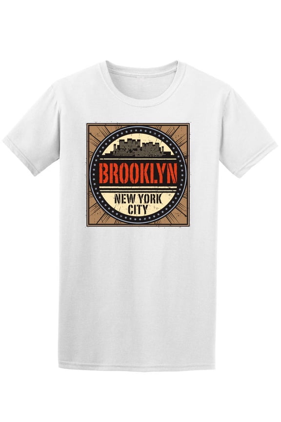 Brooklyn New York Square Logo T-Shirt Men -Image by Shutterstock, Male Small