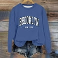 Brooklyn New York Sweatshirt Women's Long Sleeved Crew Neck Lightweight