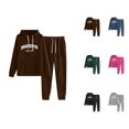 thumbnail image 1 of Brooklyn New York Track Suits for Women Set Travel Hoodie and Jogger Sweatpants 2 Piece Matching Sweatsuit Lounge Set, 1 of 1