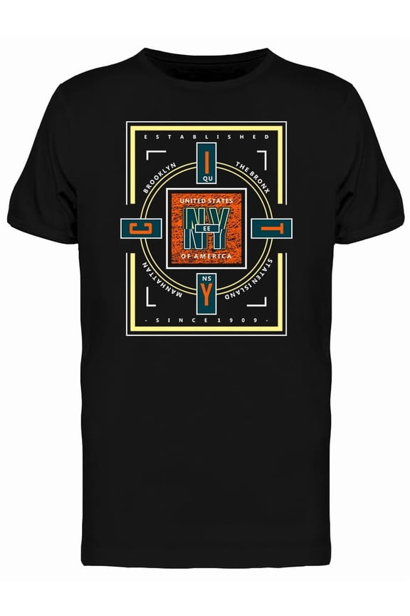 Brooklyn Ny City Typography T-Shirt Men -Image by Shutterstock, Male 3X-Large
