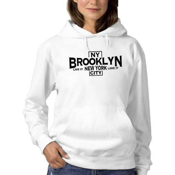 Brooklyn Ny Hoodie Women -SPIdeals Designs, Female Large