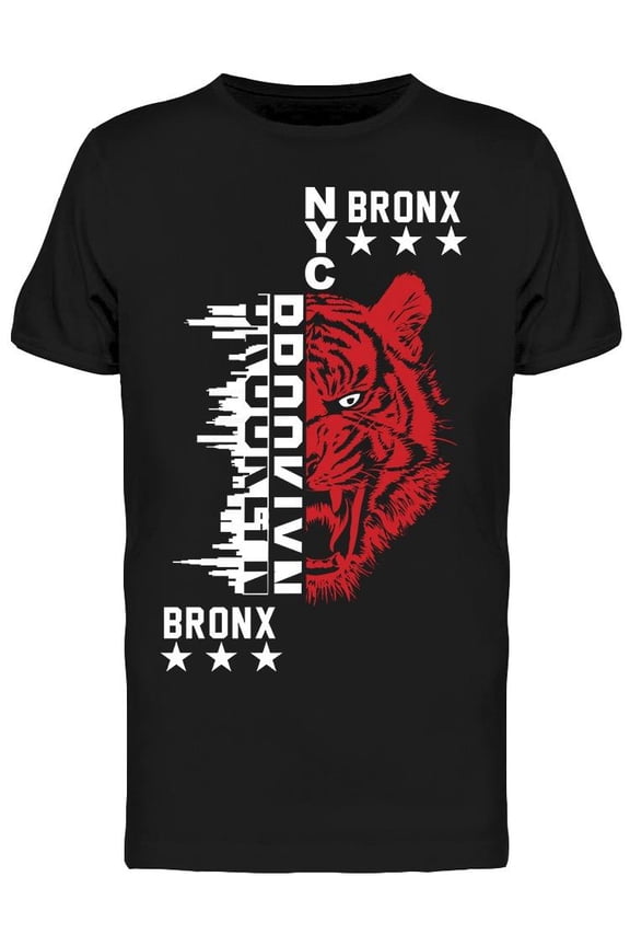 Brooklyn Nyc, Red Tiger T-Shirt Men -Image by Shutterstock, Male Small
