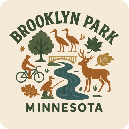 Brooklyn Park Minnesota Keepsakes Souvenir Vinyl Sticker – Destination Travel Keepsake Collectible (3-Inches Wide)