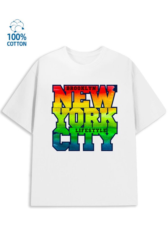 Brooklyn Pride Tee mens new year 180G 100% Cotton white cats color Casual Unisex Shirt Short Sleeve tshirts Classic Unisex Shirt Graphic Tee tshirts Vintage Unisex Shirt Printed tshirts