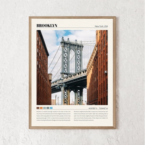 Brooklyn Print Brooklyn Wall Art Brooklyn Brooklyn Photo Brooklyn Brooklyn Wall Decor Brooklyn Travel Gift