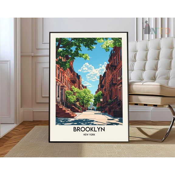 Brooklyn Print, Brooklyn Wall Art, Brooklyn Poster, Brooklyn Photo, Brooklyn Poster Print, Brooklyn Travel Poster, Brooklyn New York Poster Wall Art, Modern Wall Decor, 8x12 UNFRAMED