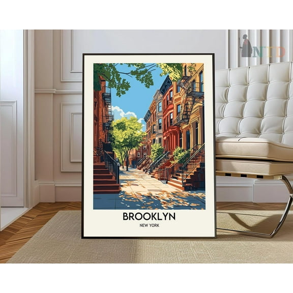 Brooklyn Print, Brooklynbrooklyn Poster, Brooklyn Photo, Brooklyn Poster Print, Brooklyn Travel Poster, Brooklyn New York Poster Wall Art, Modern Wall Decor, 16x24 UNFRAMED