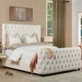 thumbnail image 1 of Brooklyn Queen Tufted Bed, Antique White, 1 of 18