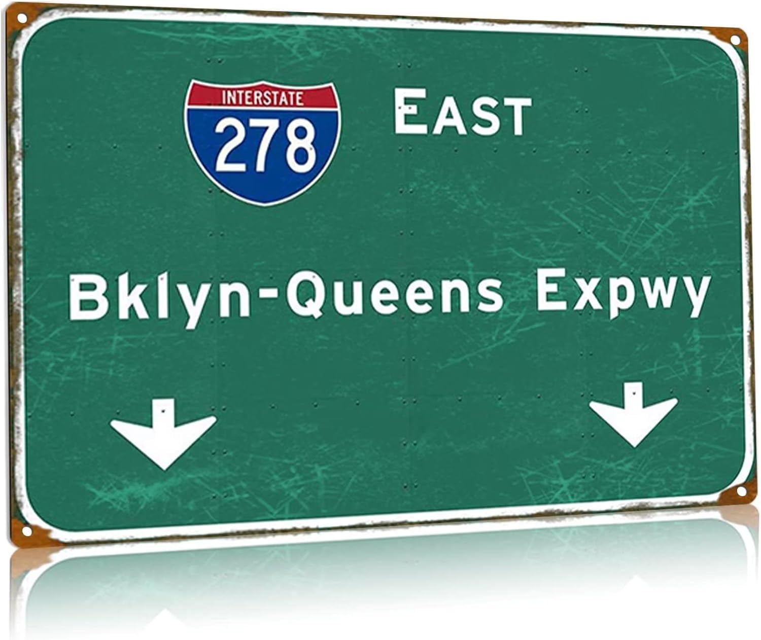 Brooklyn- Queens Expwy Metal Tin Signs New York East Interstate 278 ...