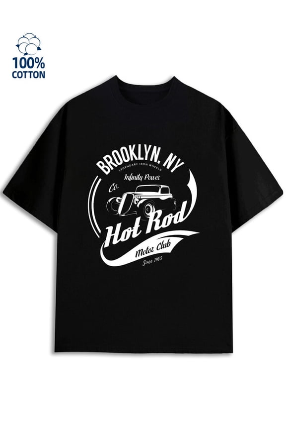 Brooklyn Rods Tee men garage 180G 100% Cotton black gray garage Retro Unisex Shirt Printed tshirts Casual Unisex Shirt Graphic Tee tshirts Funny Unisex Shirt Printed tshirts