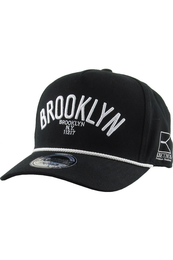 Brooklyn Rope Snapback 5-Panel Baseball Trucker Cap Adjustable Fashion Mens Womens